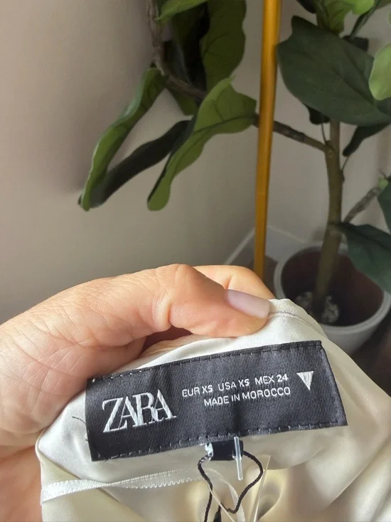 Zara Sleeveless Plaid Maxi Slip Dress in Lavender and Cream - Picture 5 of 5